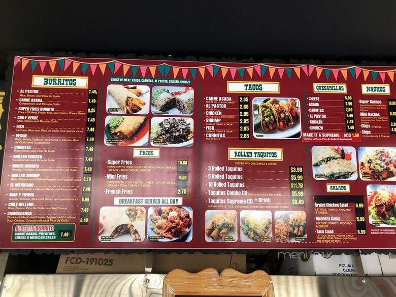 Don Tortaco Mexican Grill - Las Vegas, NV menu_pic