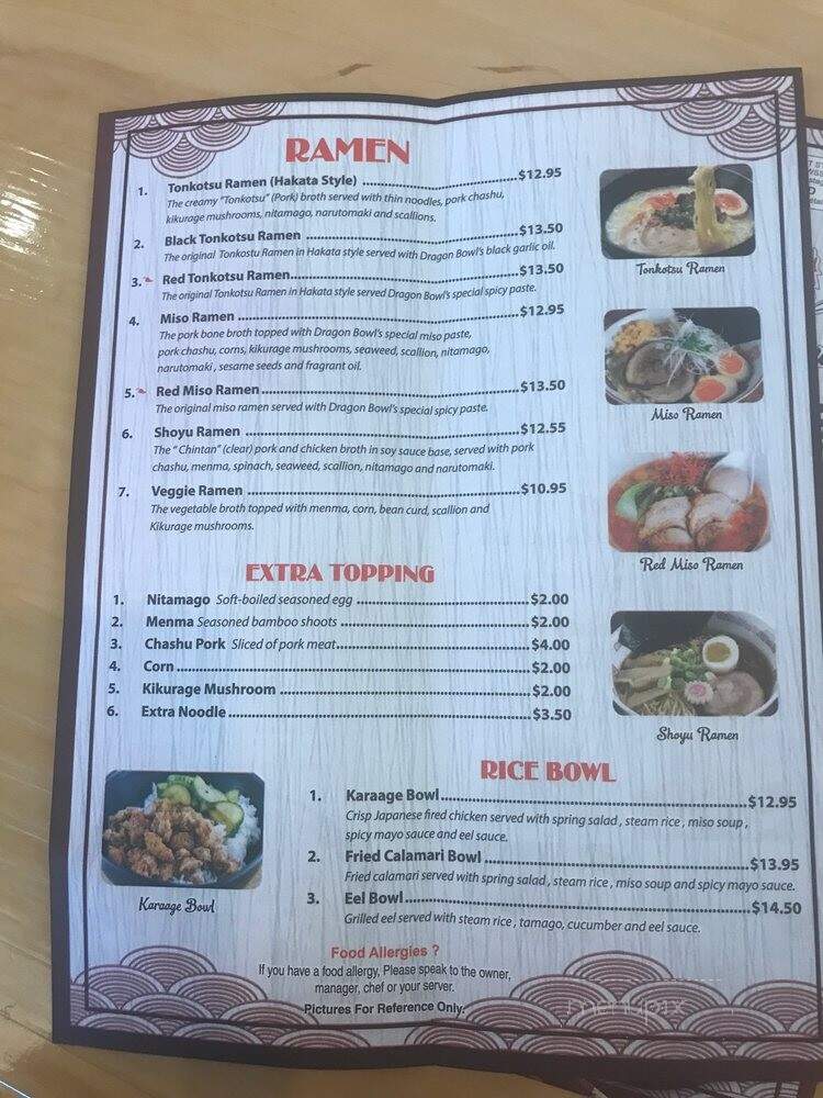 Dragon Bowl Ramen - Aloma, FL menu_pic