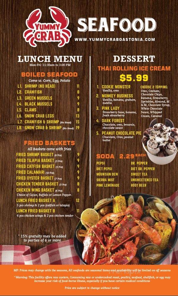 Yummy Crab - Gastonia, NC menu_pic