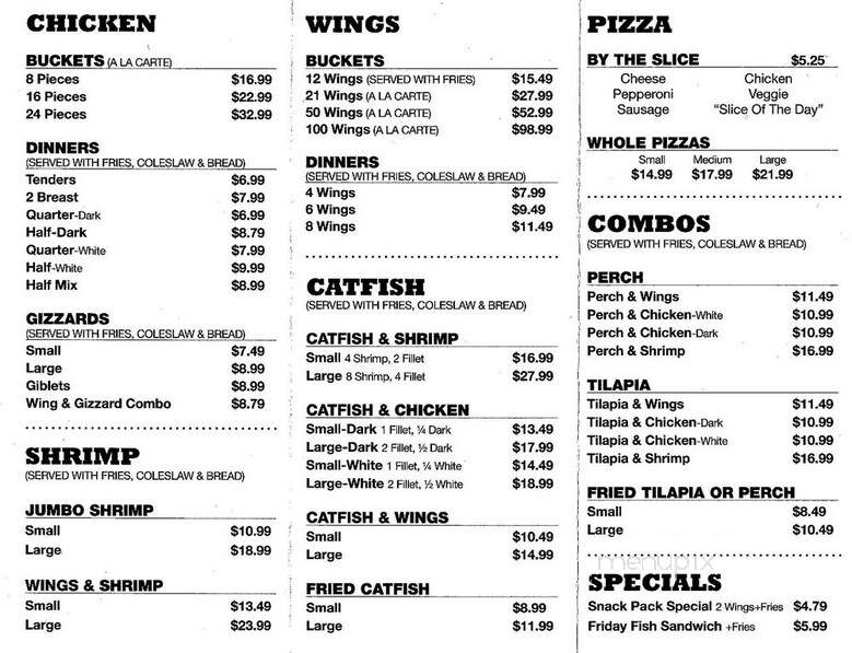 Harold's Shrimp & Chicken - Chicago, IL menu_pic