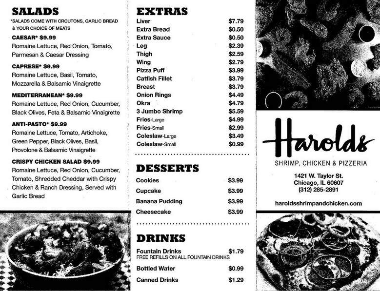 Harold's Shrimp & Chicken - Chicago, IL menu_pic