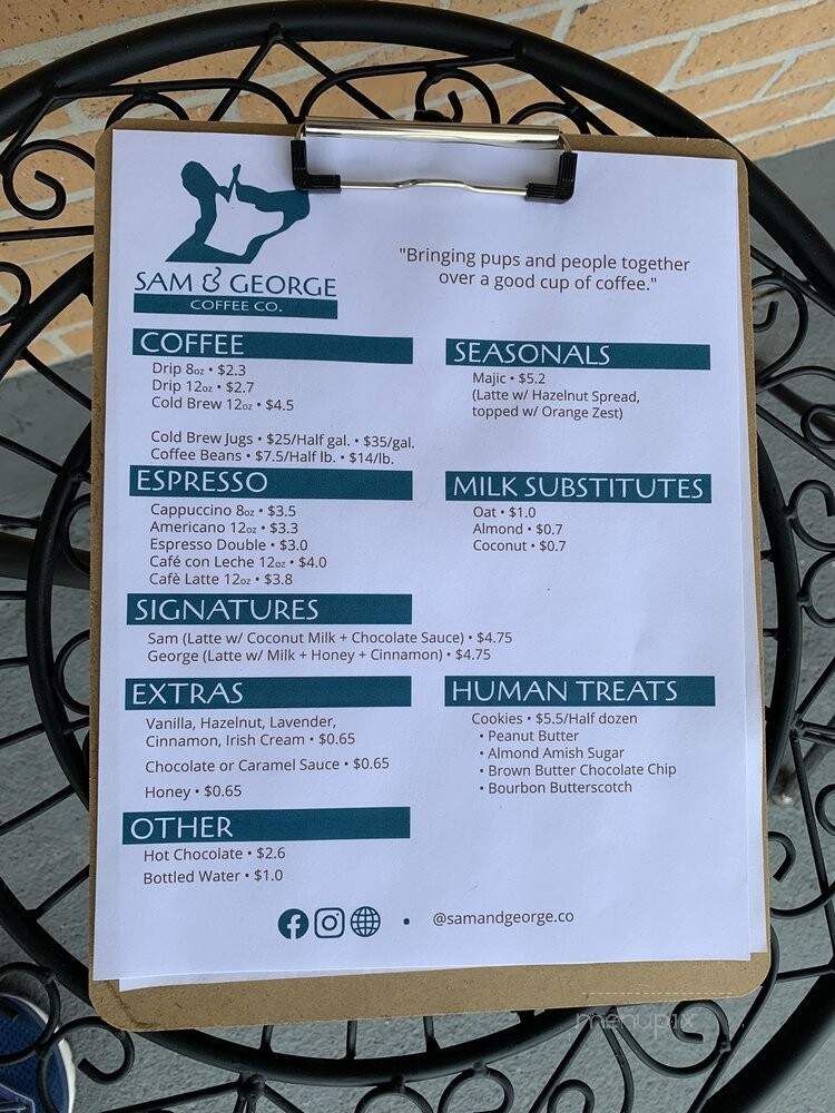 Sam & George Coffee - Orlando, FL menu_pic