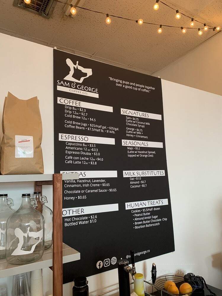 Sam & George Coffee - Orlando, FL menu_pic