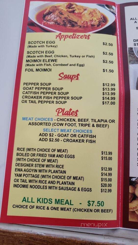 Famous Princess Kitchen - Houston, TX menu_pic