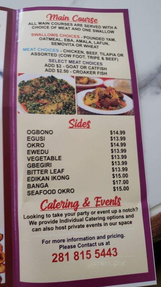 Famous Princess Kitchen - Houston, TX menu_pic