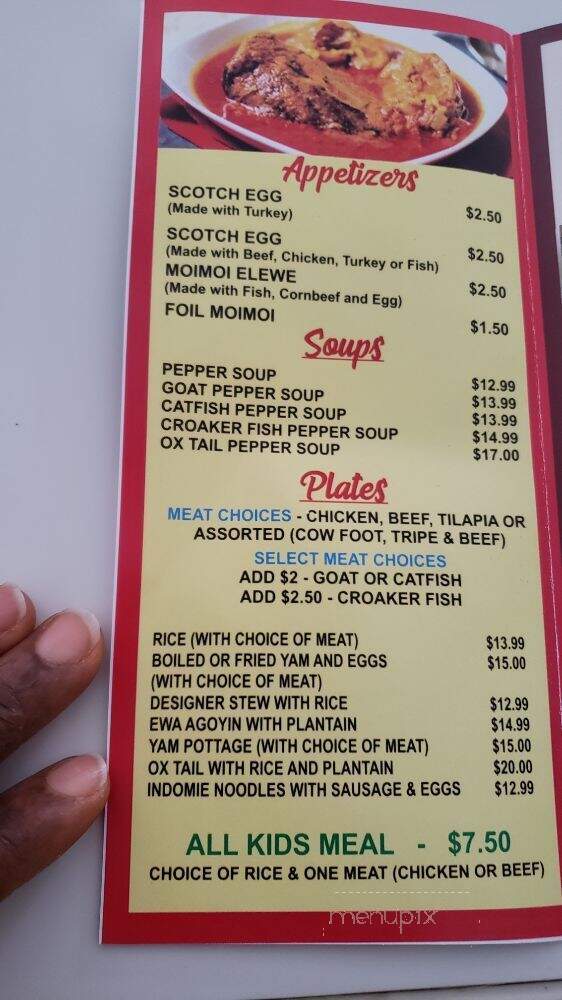Famous Princess Kitchen - Houston, TX menu_pic