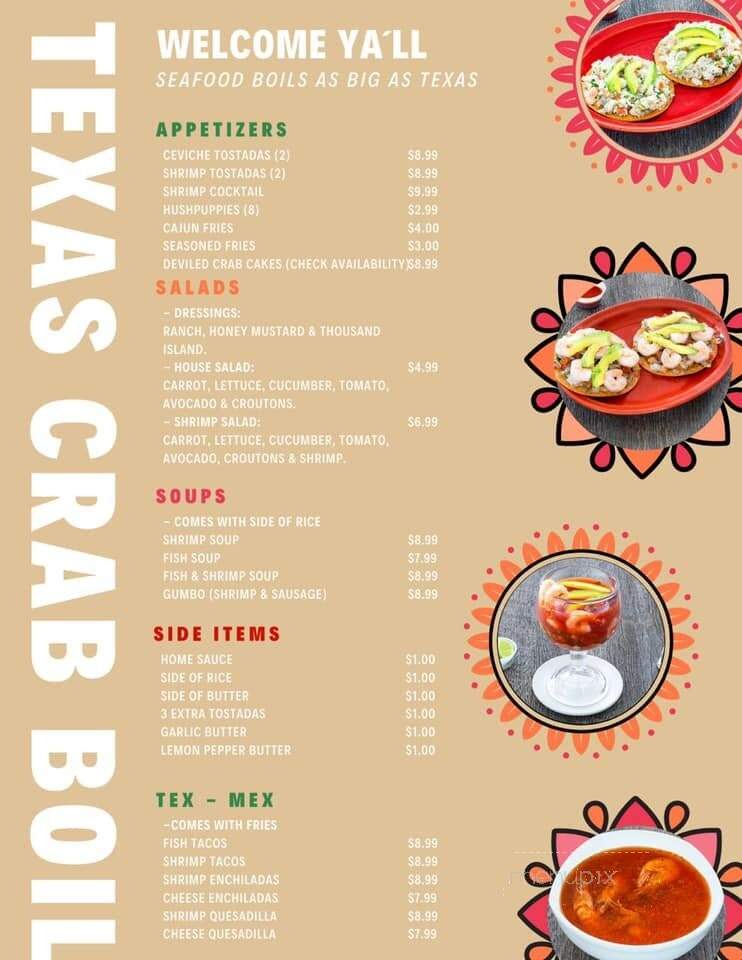 Texas Crab Boil - San Antonio, TX menu_pic