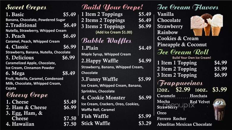 Crepes n Cravings - Perris, CA menu_pic