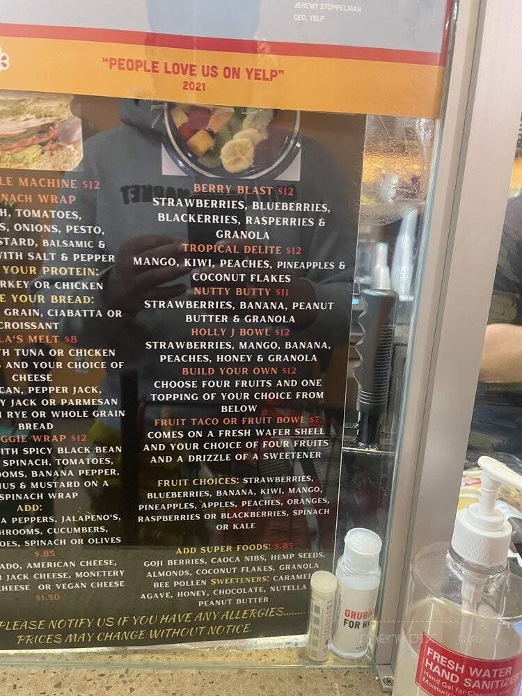 Juice For Life - Los Angeles, CA menu_pic
