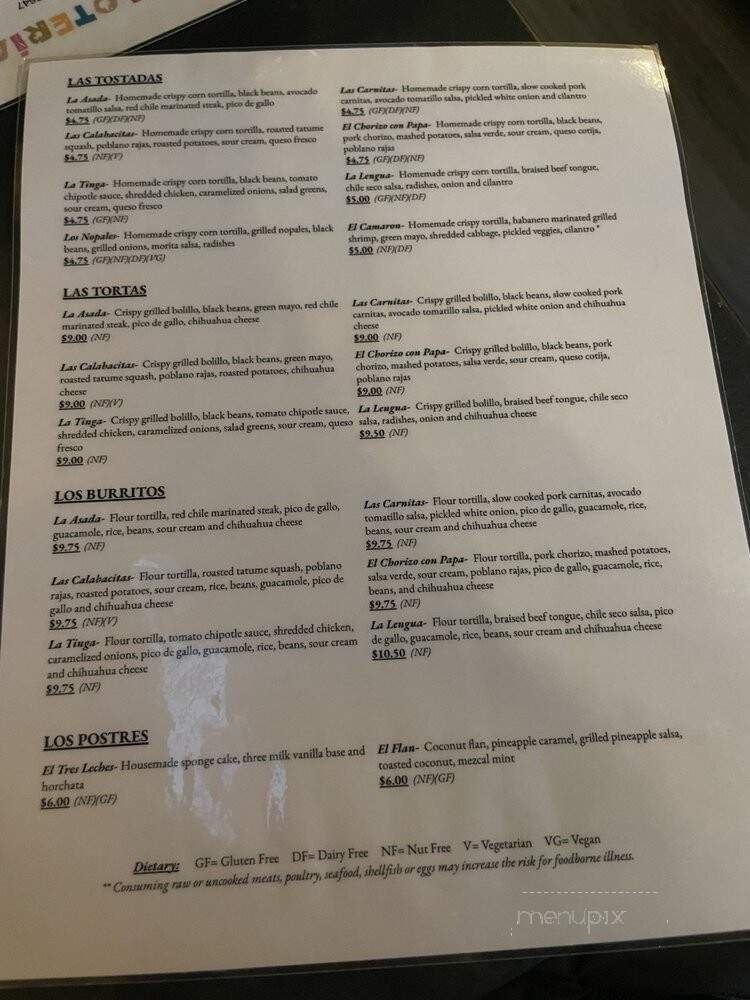 Tacos Loteria - Chicago, IL menu_pic