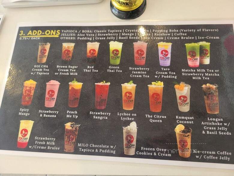 KOI CHA - Houston, TX menu_pic
