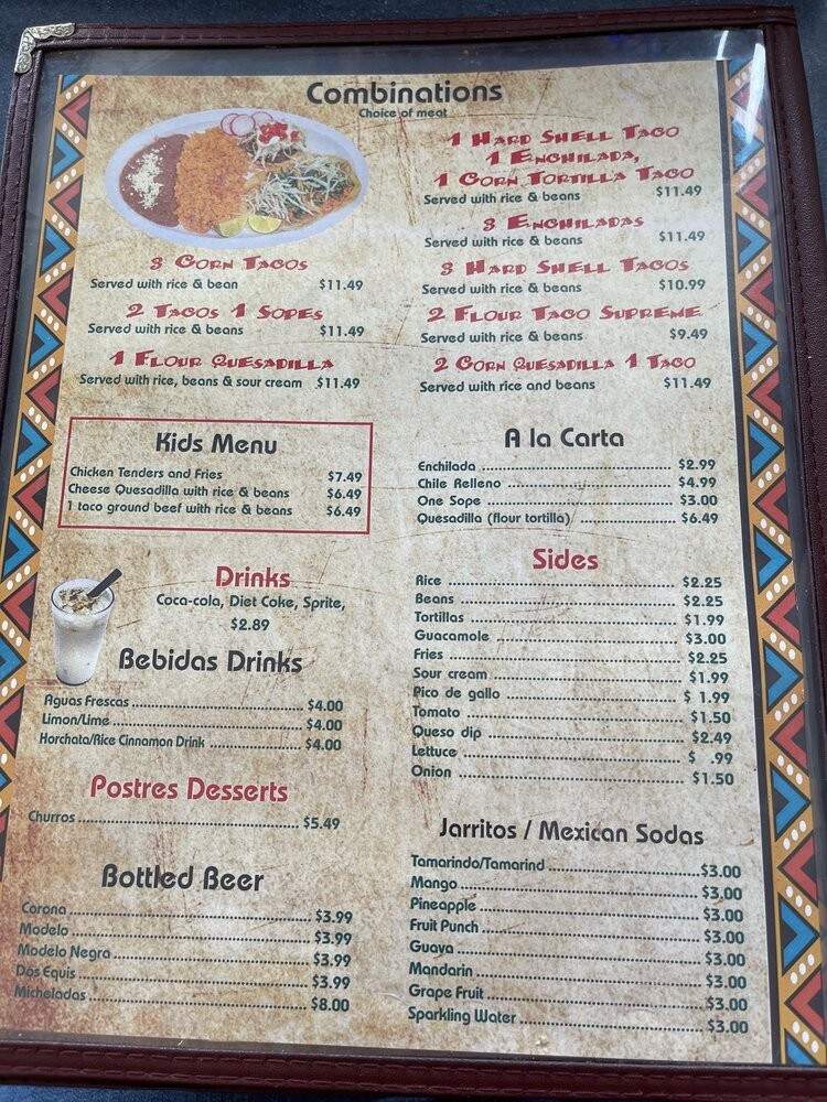 El Taco Rico Mexican Kitchen - DeLand, FL menu_pic