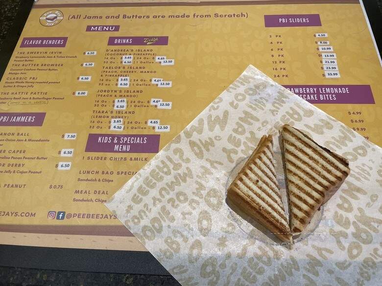 PeeBee Jay's - Aurora, IL menu_pic