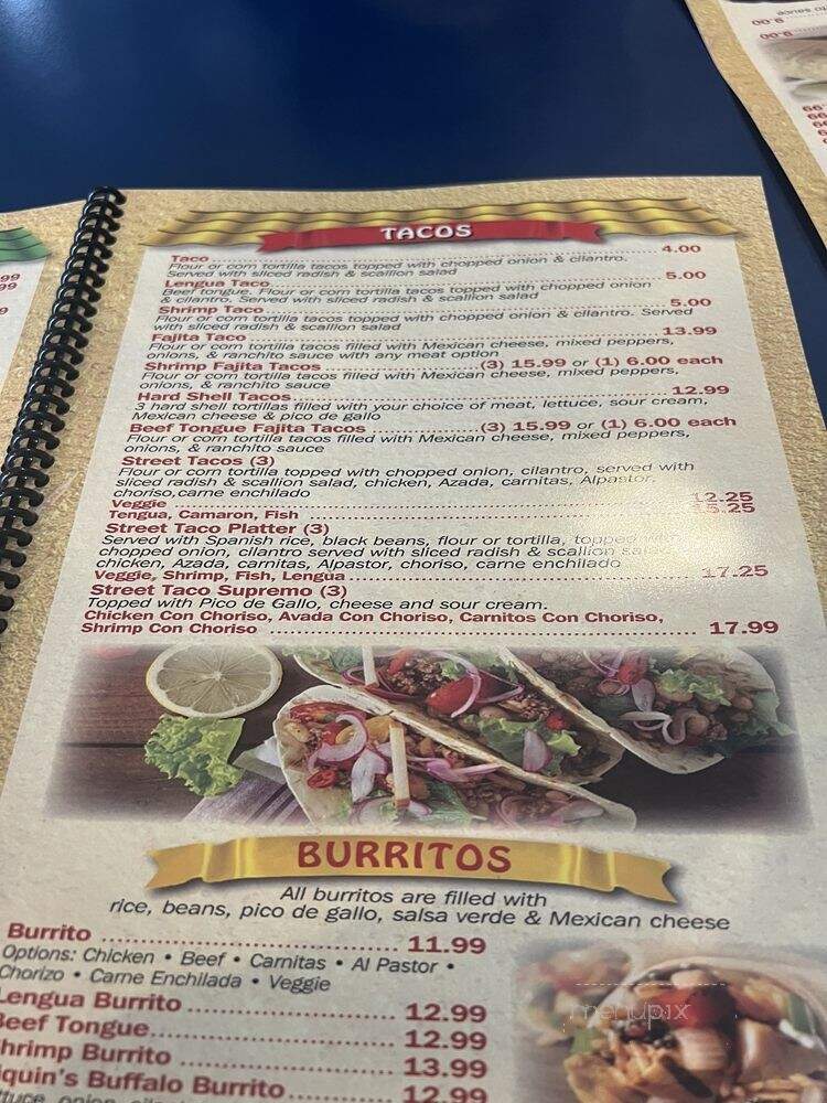 El Piquin Restaurant 2 - Middle River, MD menu_pic