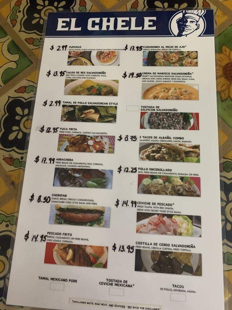 El Chele - Moses Lake, WA menu_pic