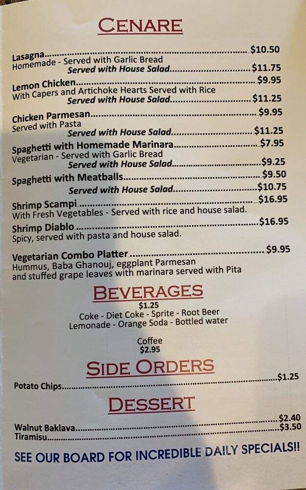 Papagallo Italian Express - Lenexa, KS menu_pic