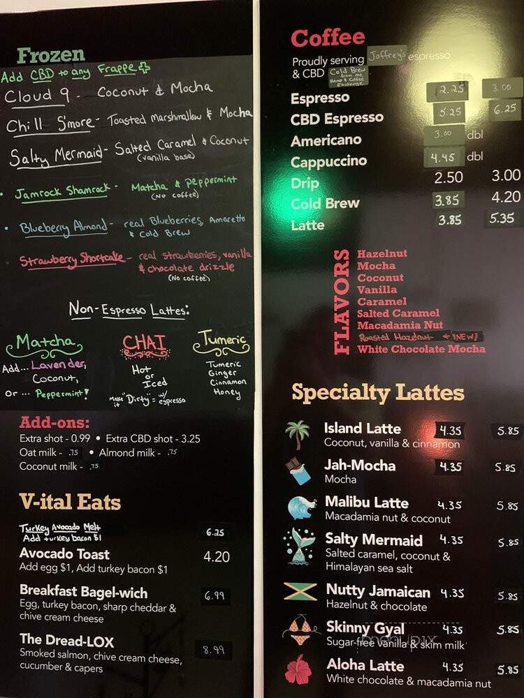 JahVa Coffee Lounge + - South Pasadena, FL menu_pic
