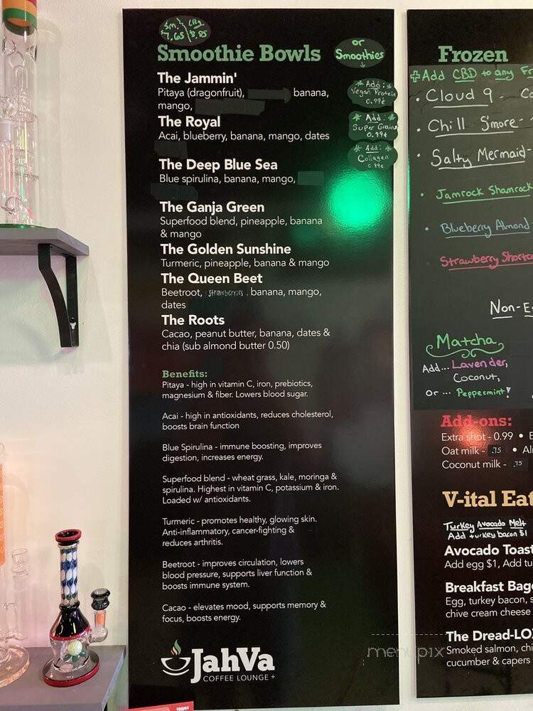 JahVa Coffee Lounge + - South Pasadena, FL menu_pic