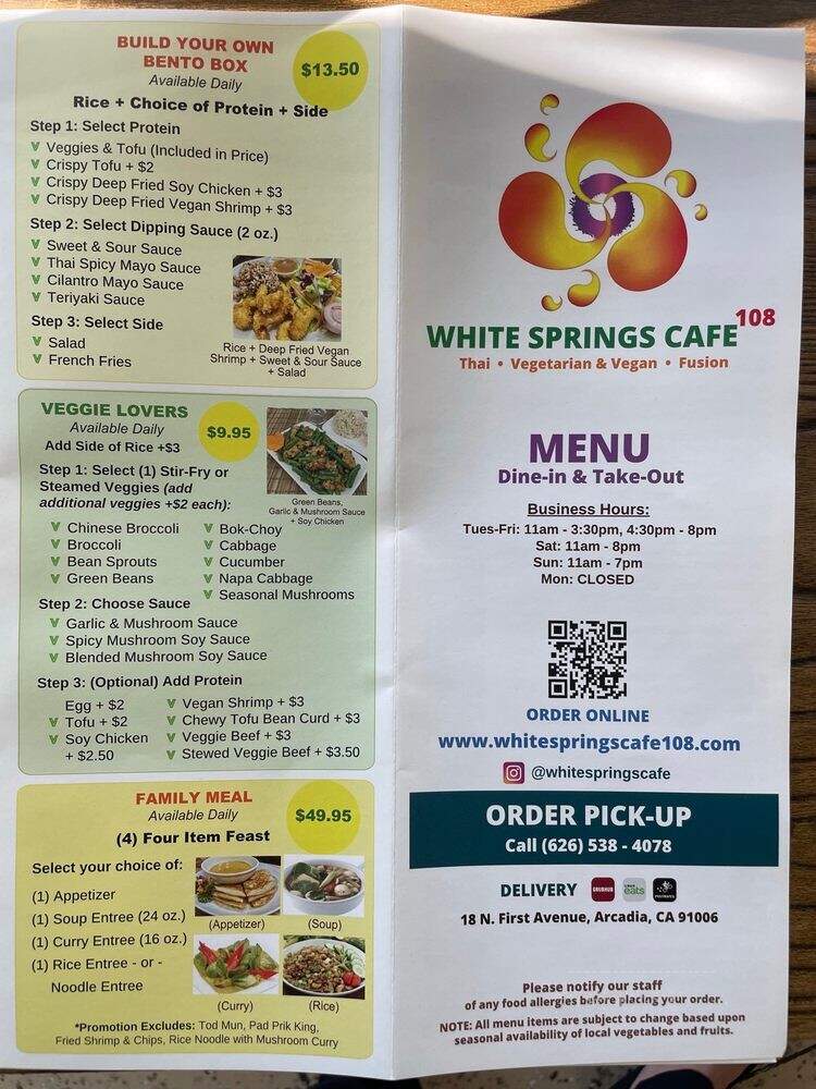 White Springs Cafe - Arcadia, CA