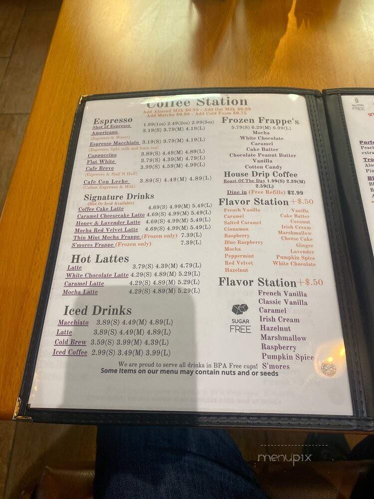 Cozy Coffee Cafe - Temple Terrace, FL menu_pic