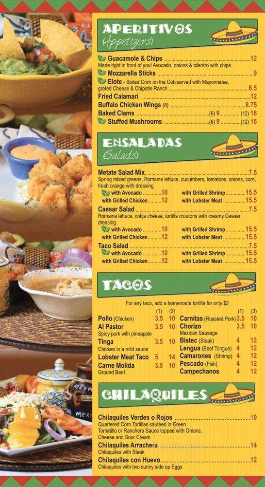 Metate Restaurant Dobbs Ferry - Dobbs Ferry, NY menu_pic