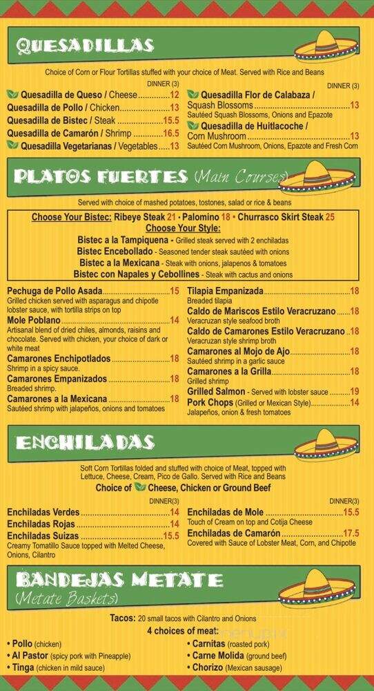 Metate Restaurant Dobbs Ferry - Dobbs Ferry, NY menu_pic