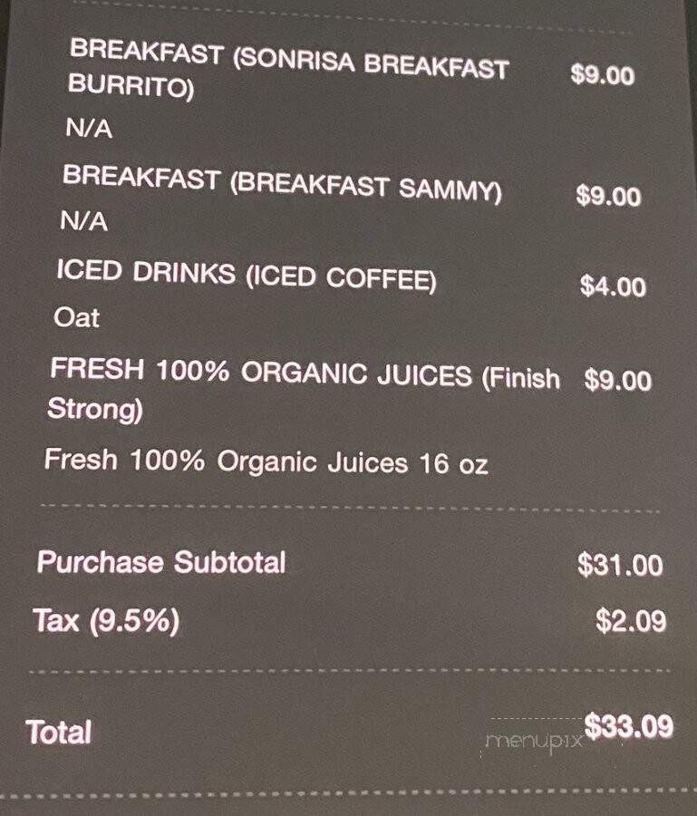 The Marigold Cafe - Marina del Rey, CA menu_pic