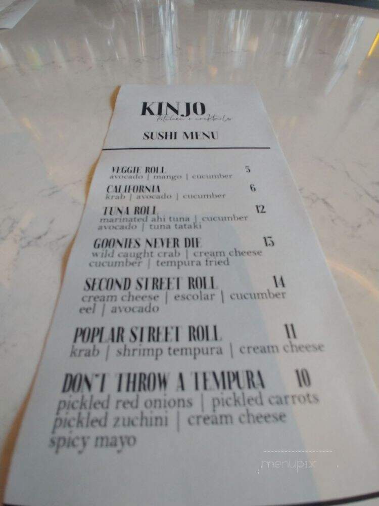 Kinjo Kitchen and Cocktails - Macon, GA menu_pic