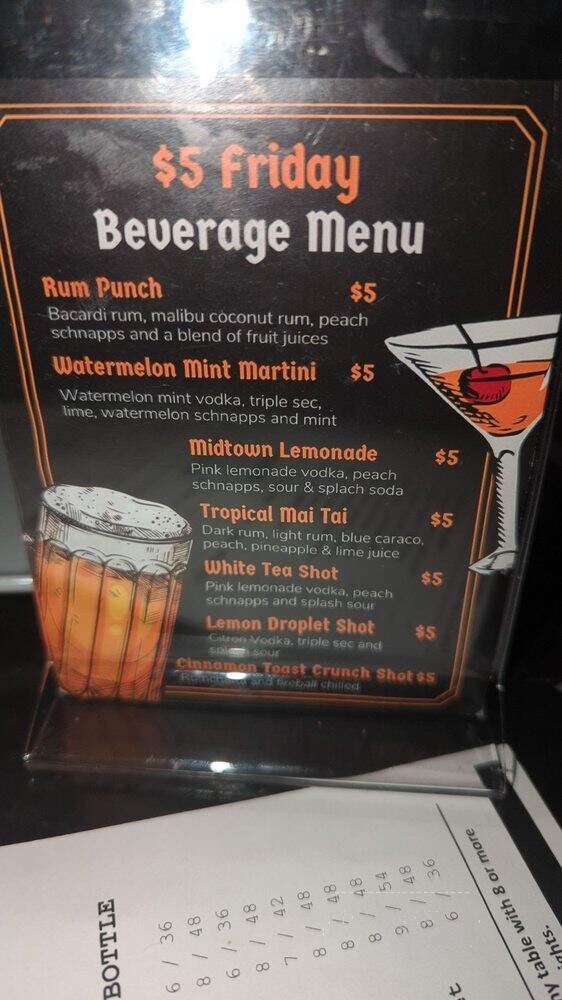 Midtown Tavern - Charlotte, NC menu_pic