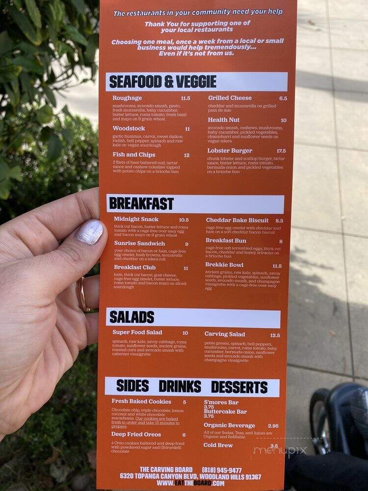 The Carving Board - Woodland Hills, CA menu_pic