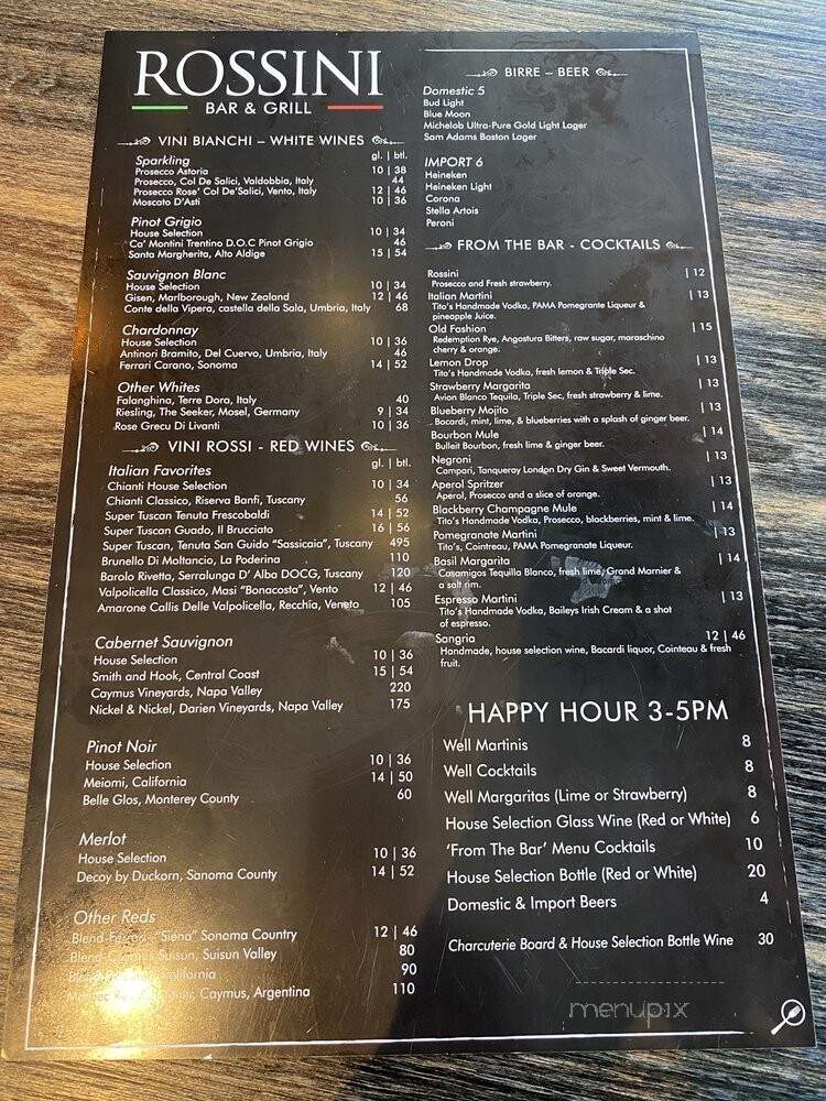 Rossini Italian Bistro - Fort Lauderdale, FL menu_pic