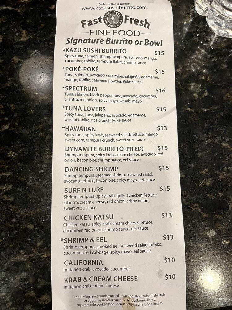 Kazu Sushi Burrito - Jacksonville, FL
