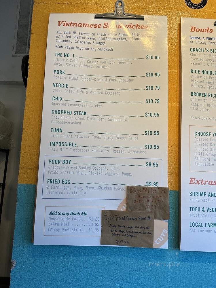 East Side Banh Mi - Nashville, TN menu_pic