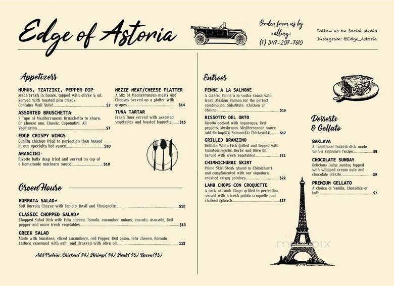 Edge of Astoria - Queens, NY menu_pic