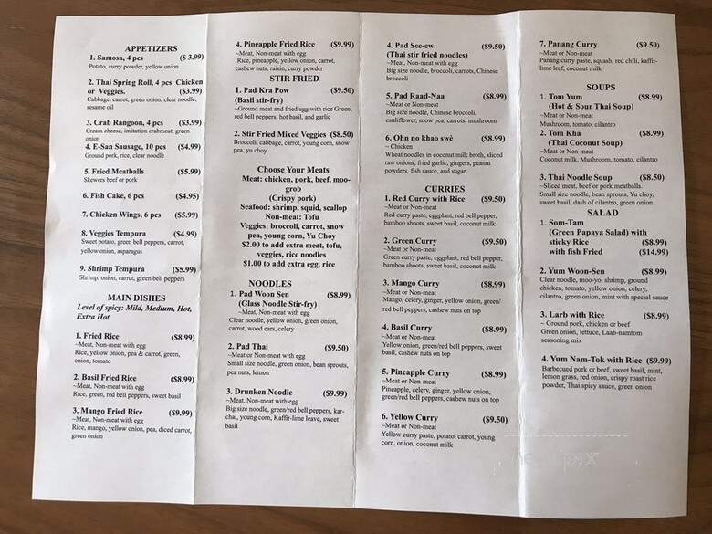 Asian Taste Thai Restaurant - Lincoln, NE menu_pic