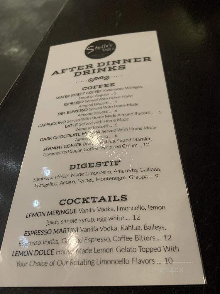 Stella's Table - White Lake Charter Township, MI menu_pic