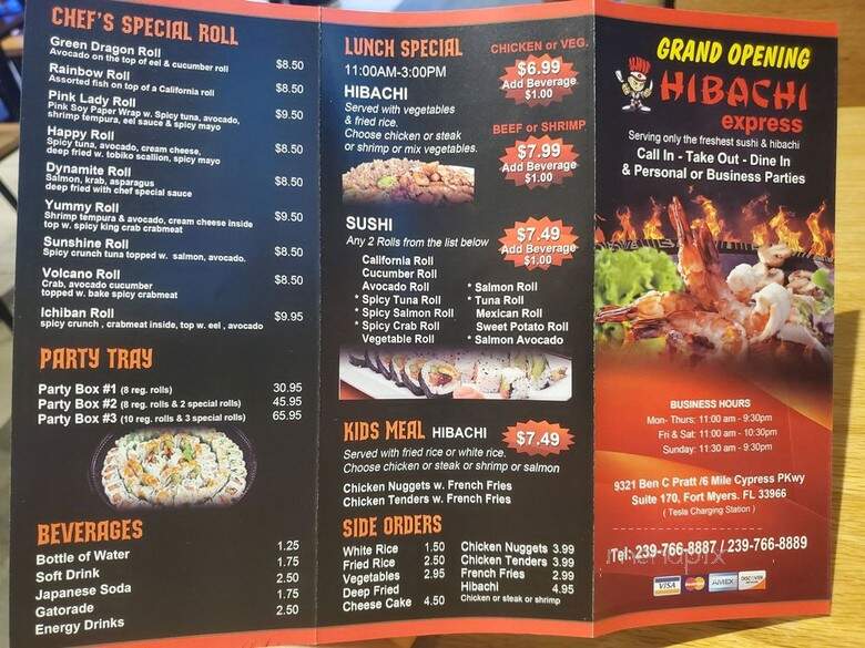Hibachi Express - Fort Myers, FL menu_pic