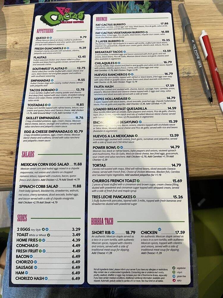 Fat Cactus Cantina - New Brunswick, NJ menu_pic