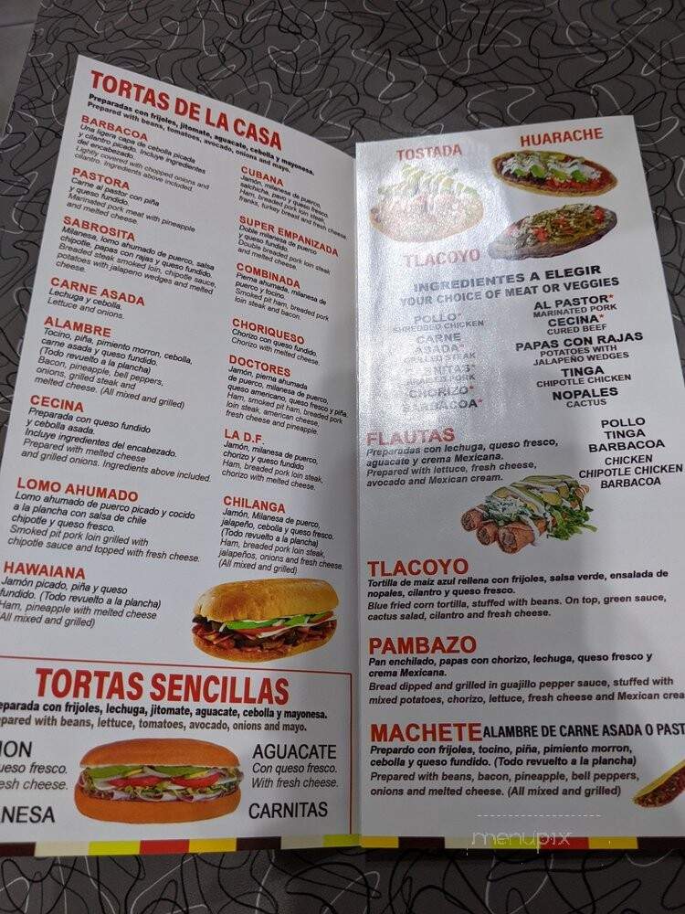 La Hechizera Tortas - North Richland Hills, TX menu_pic