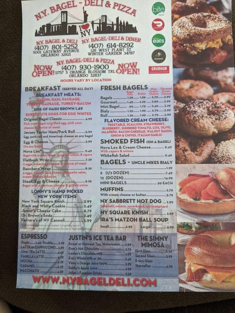 Ny Bagel Deli and Pizza - Orlando, FL menu_pic