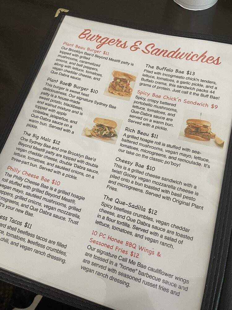 Plant Bae - Montgomery, AL menu_pic