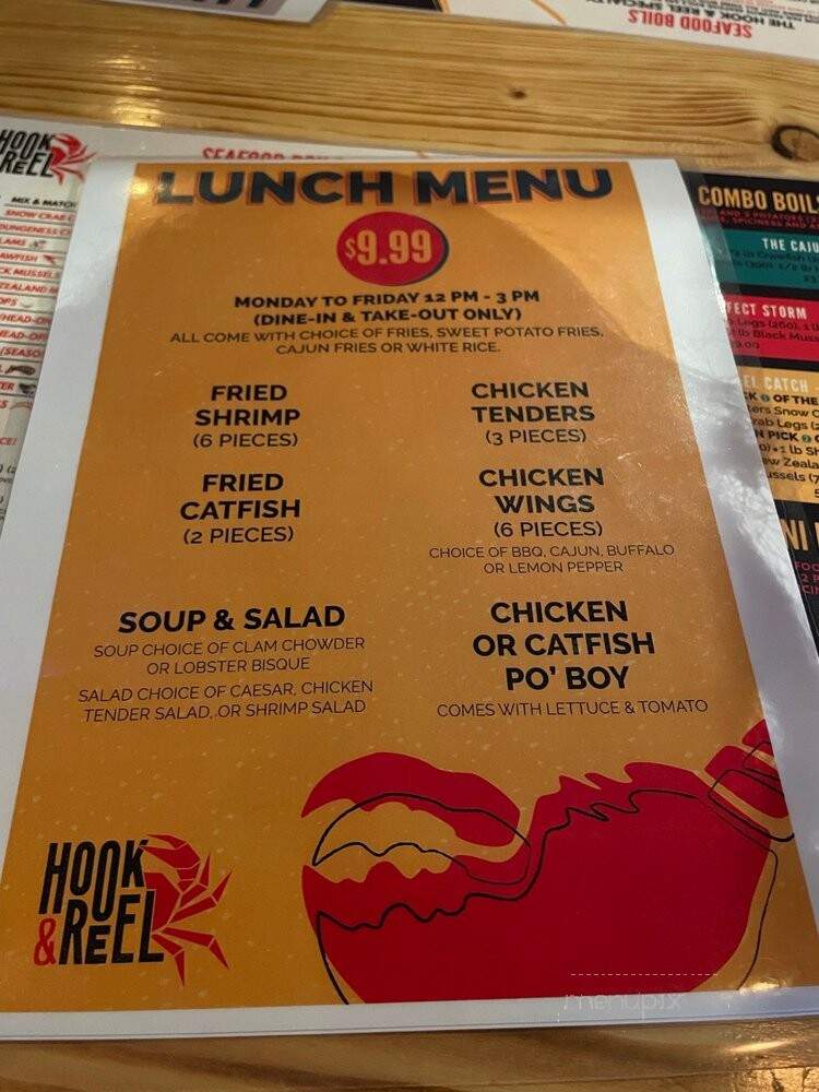 Hook & Reel Cajun Seafood & Bar - Wyncote, PA menu_pic
