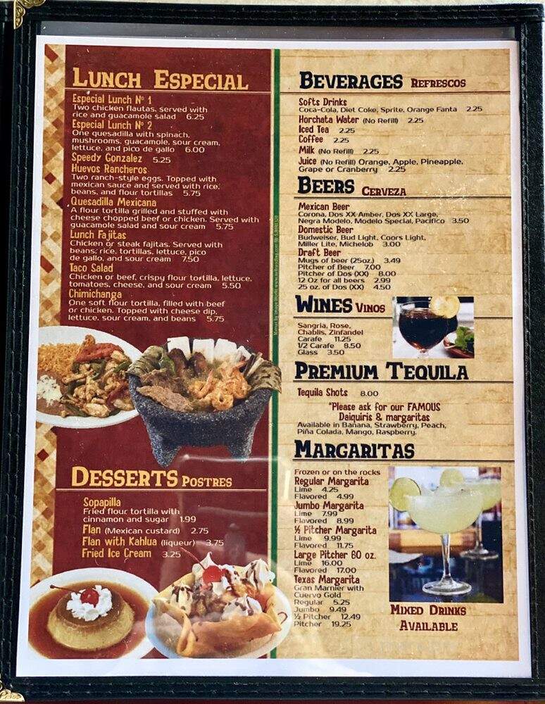 San Jose Authentic Mexican Restaurant & Bar - Oxford, MS menu_pic