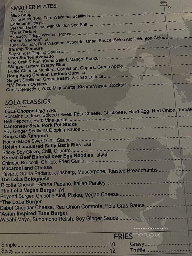 LoLa 41 Global Bistro & Sushi Bar - Palm Beach, FL menu_pic