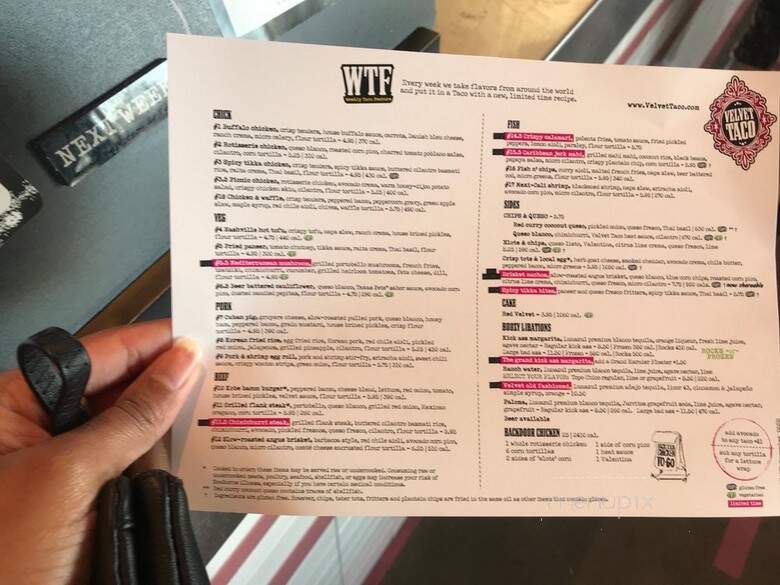 Velvet Taco - Dallas, TX menu_pic