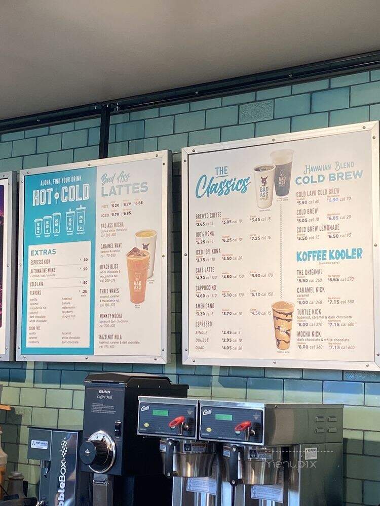 Bad Ass Coffee of Hawaii - West Jordan, UT menu_pic