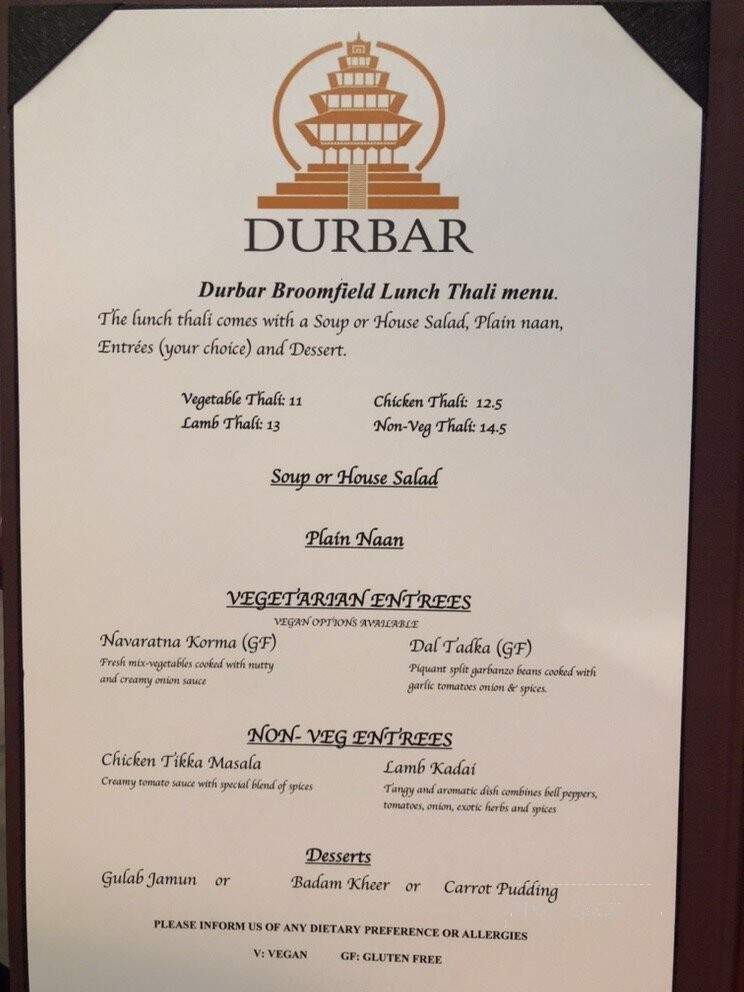Durbar Indian and Nepalese Bistro  - Broomfield, CO