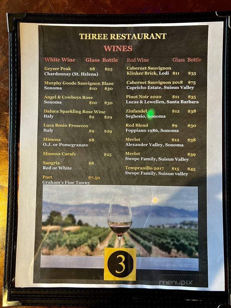 Three BBQ - Fairfield, CA menu_pic