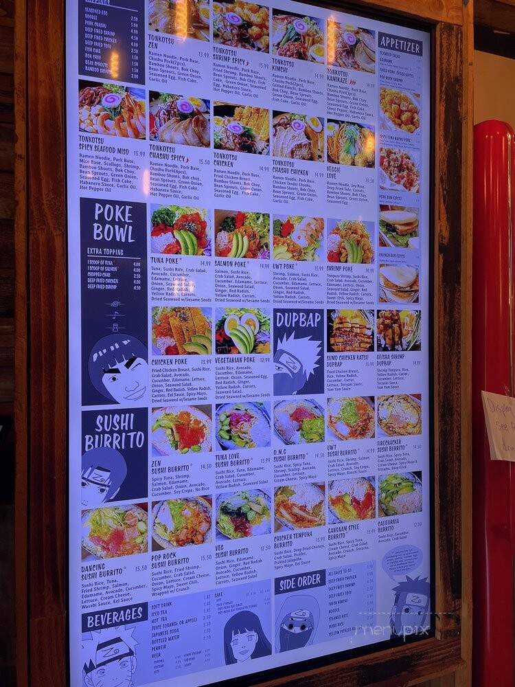 Zen Ramen - Tacoma, WA menu_pic