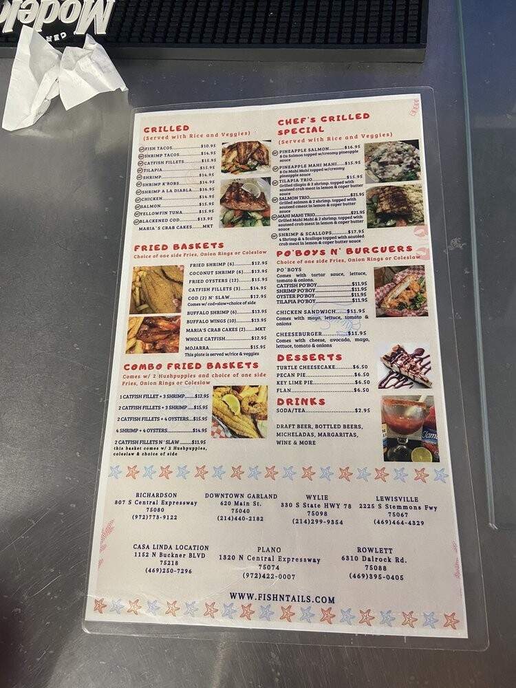 Fish N Tails - Dallas, TX menu_pic